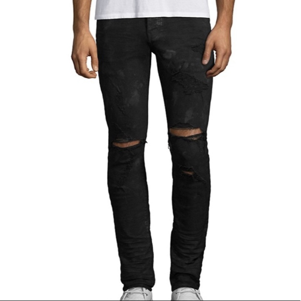 Purple Brand* LOW RISE WITH SLIM LEG
WASH
BLACK OIL SPILL